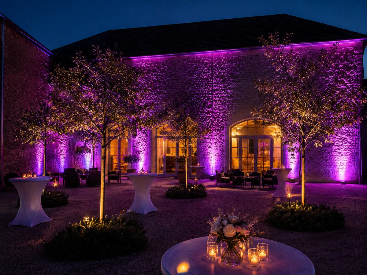 Décoration extérieure LED - option mariage Nord Pas-de-Calais