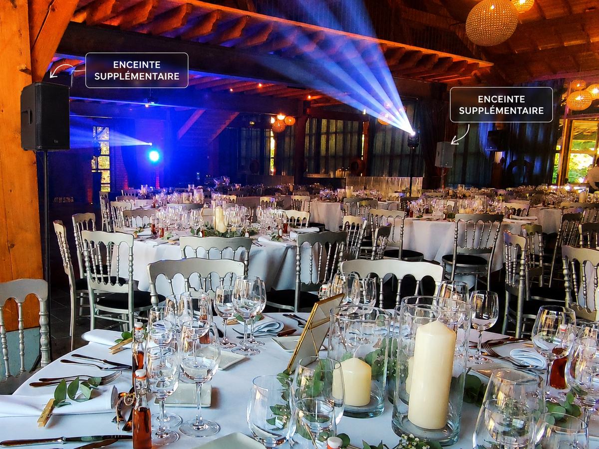 Multi-diffusion 2 enceintes 300w - option mariage Nord Pas-de-Calais