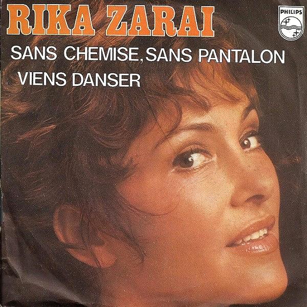 Pochette du 45 tours « Sans chemise, sans pantalon » de Rika Zaraï, édité par Philips
